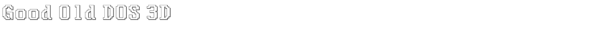 Sample characters Good Old DOS Font